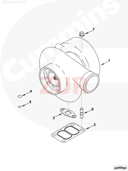 Турбокомпрессор HOLSET HE351W 6ISBe 245 4955906