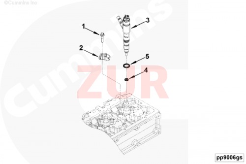 Форсунка топл. 0445120134 BOSCH ISF3.8 (ОРИГИНАЛ) (О+) (4947582/0445120134)